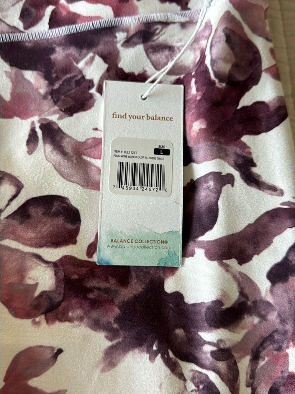 Balance Collection Plum and White Watercolor Floral Throw